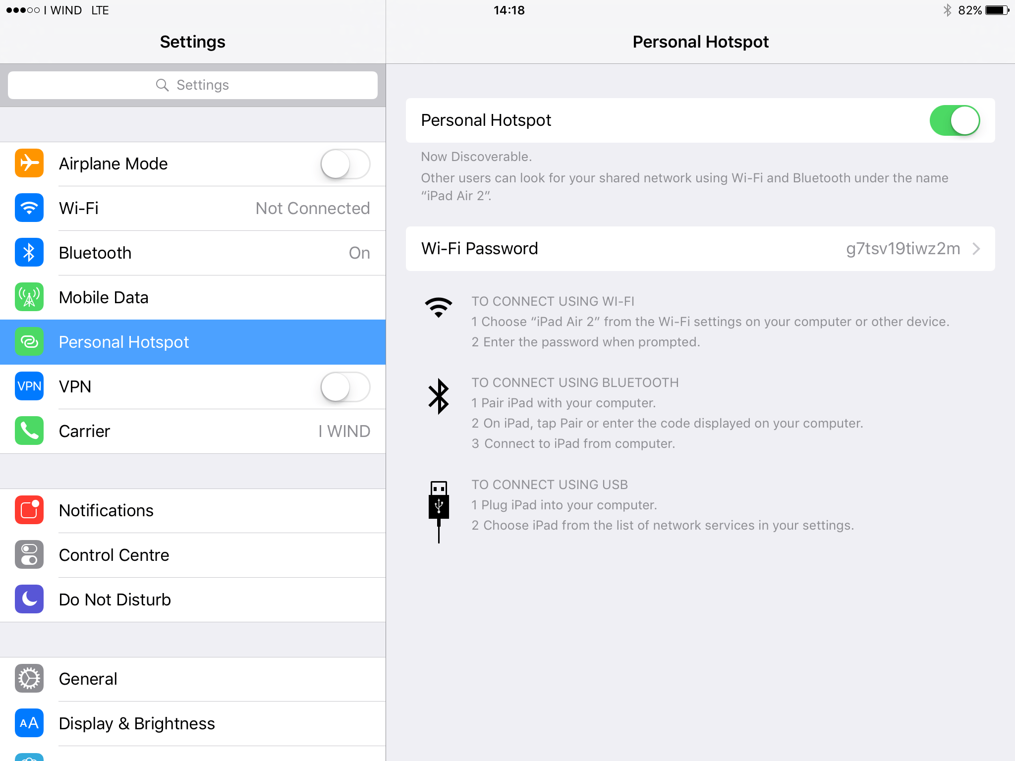 I can connect to the local network fine but that's it. Tethering (Personal Hotspot) Configuration on iOS ...