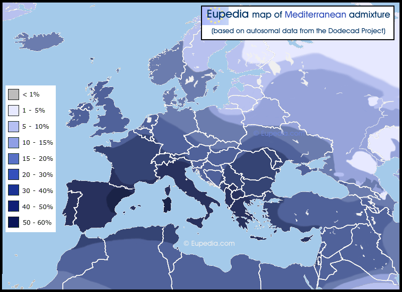 New distribution map of YDNA haplogroup EV13