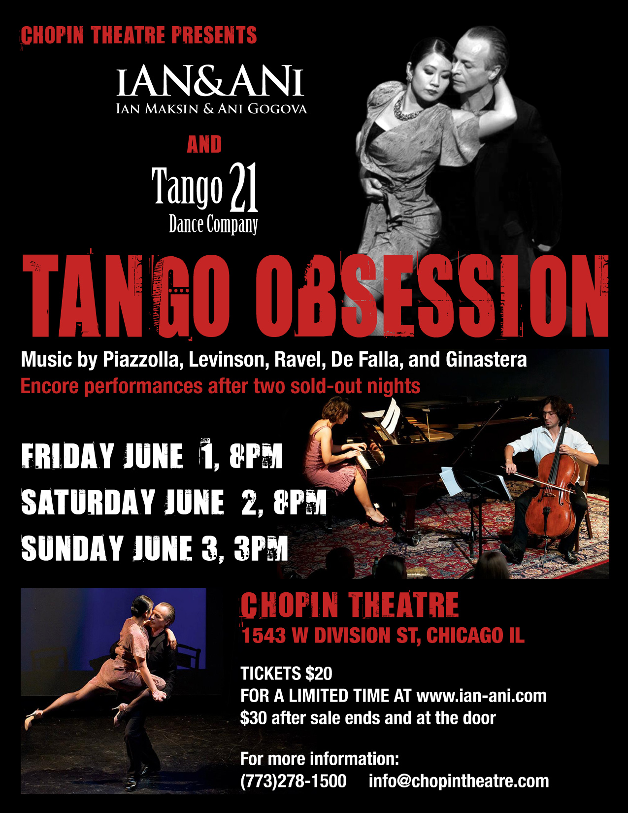 Tango Obsession iAN&ANi and Tango 21 Dance Co at Chopin Theatre