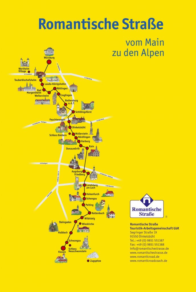 Map Of Romantic Road