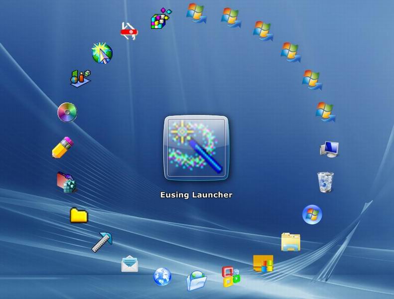 Eusing Launcher Free application launcher and icon manager Spyware FREE.