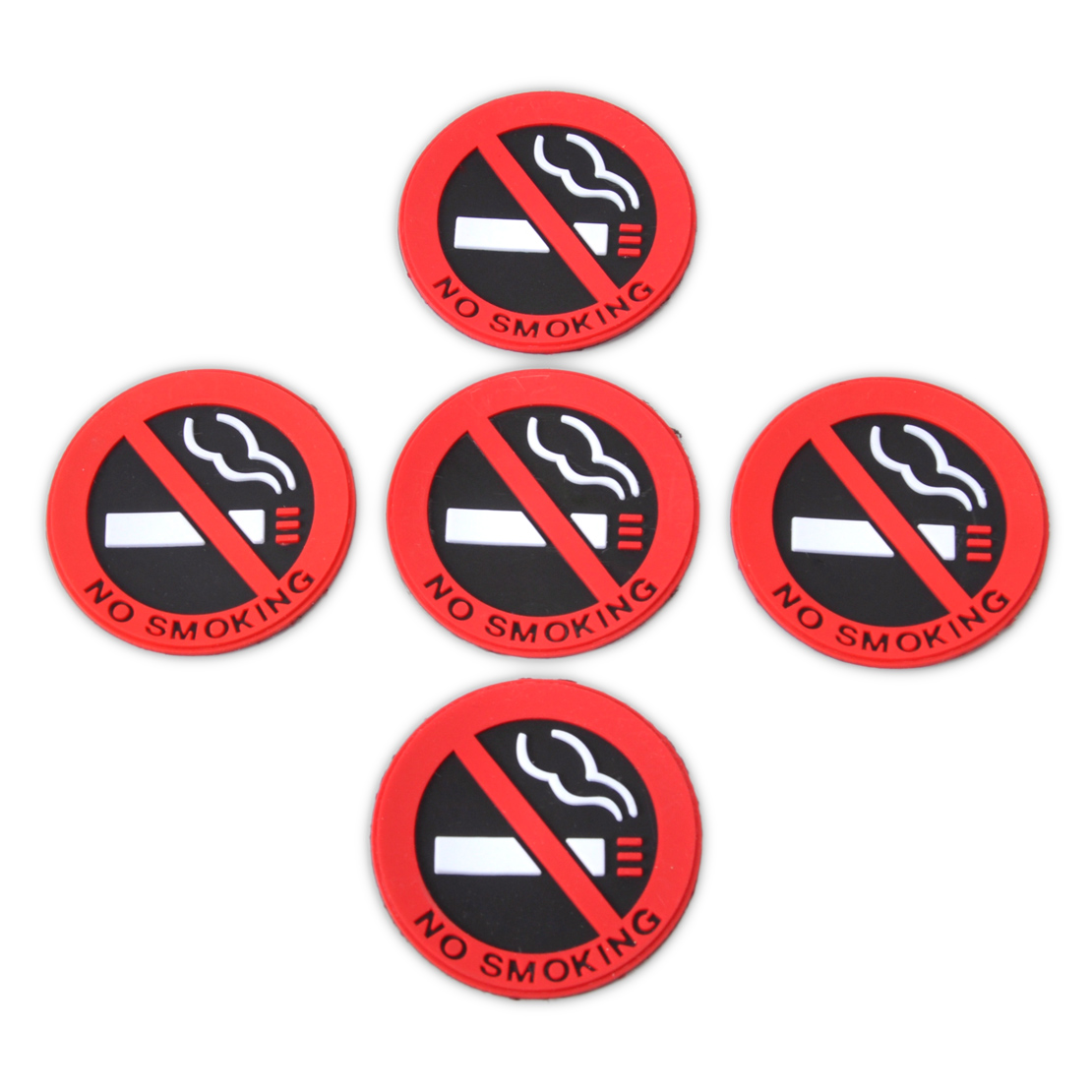 5pcs " No Smoking " Warning Sign Car Vehicle Truck Sticker Rubber