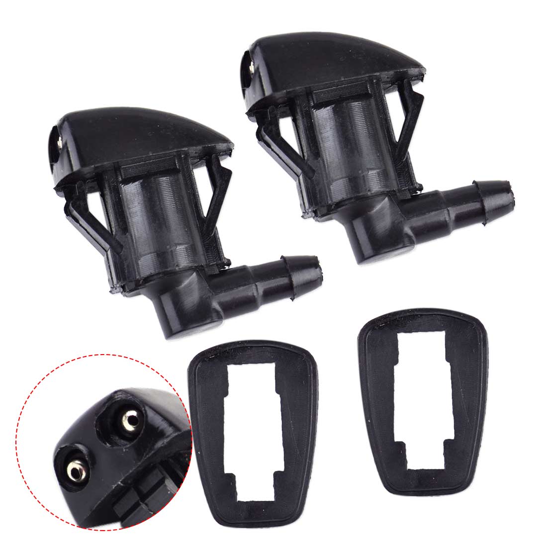 2x Front Windshield Washer Wiper Jet Spray Nozzle Fit for Chevrolet