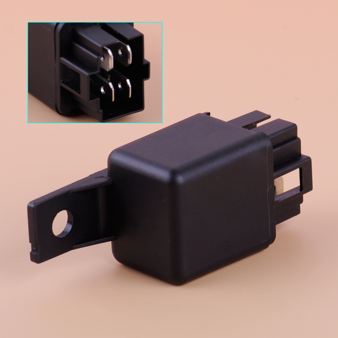 Black 4 Pin 12V 30A Relay Fit for Fog Driving Light Wire Wiring Harness