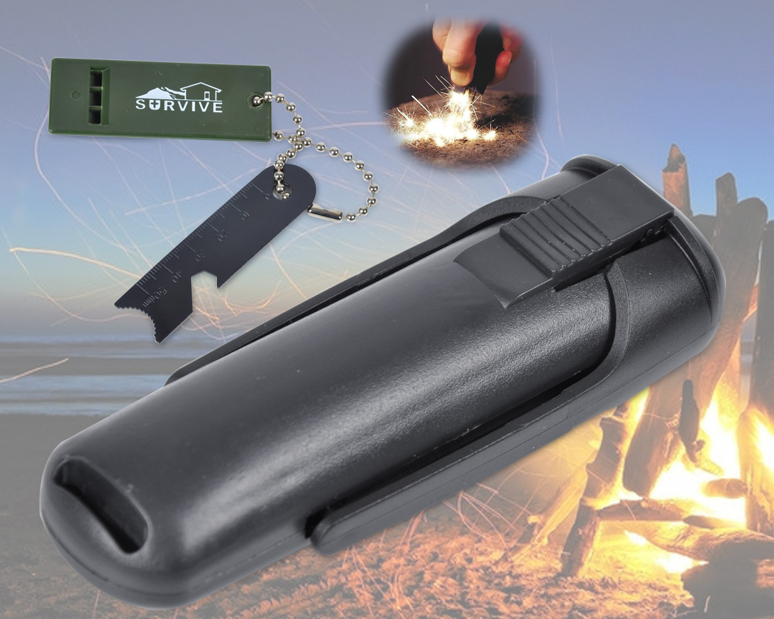 SURVIVE 45mm Single One Hand Magnesium Flint Fire Starter with Striker
