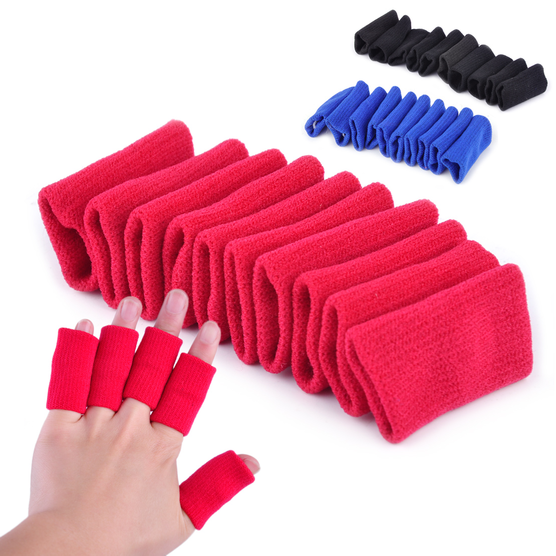 10x Stretchy Finger Sleeves Support Wrap Arthritis Protector Sports Aid