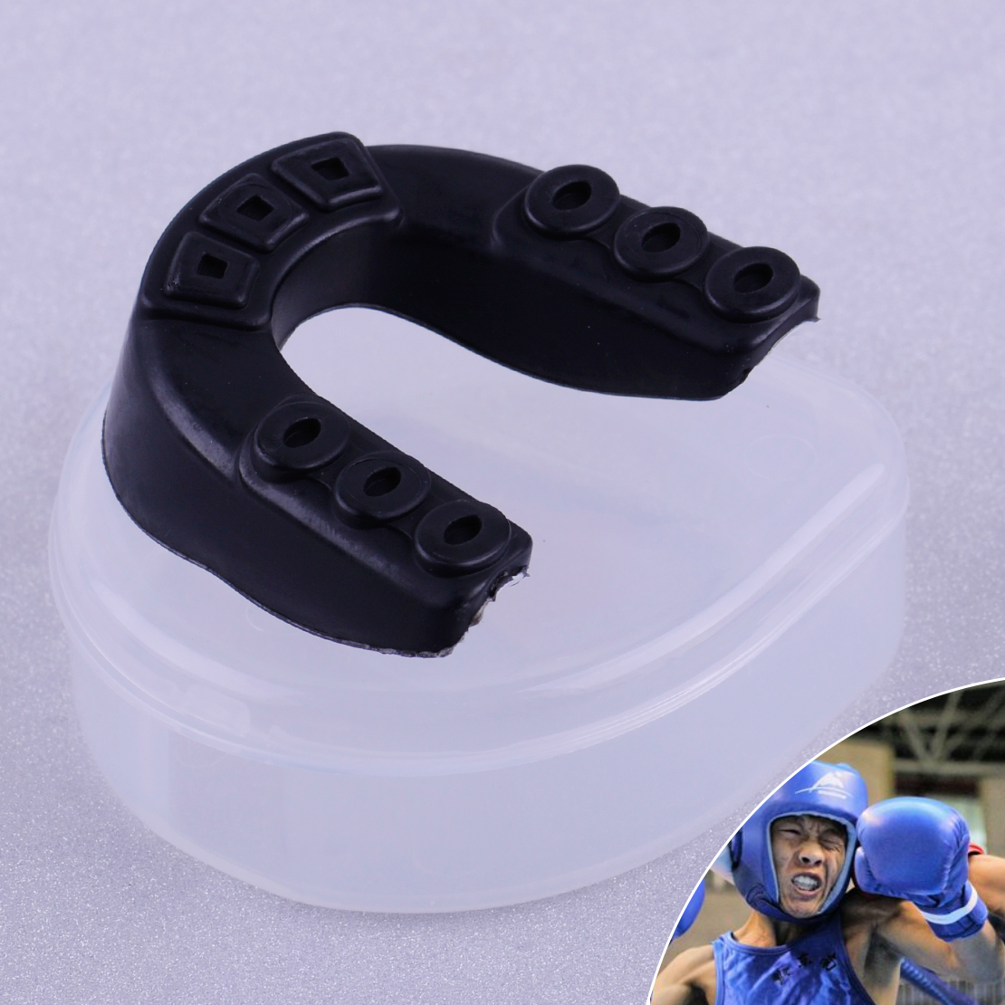 Sporting Goods Teeth Protector Mouth Guard Gum Shield with case for