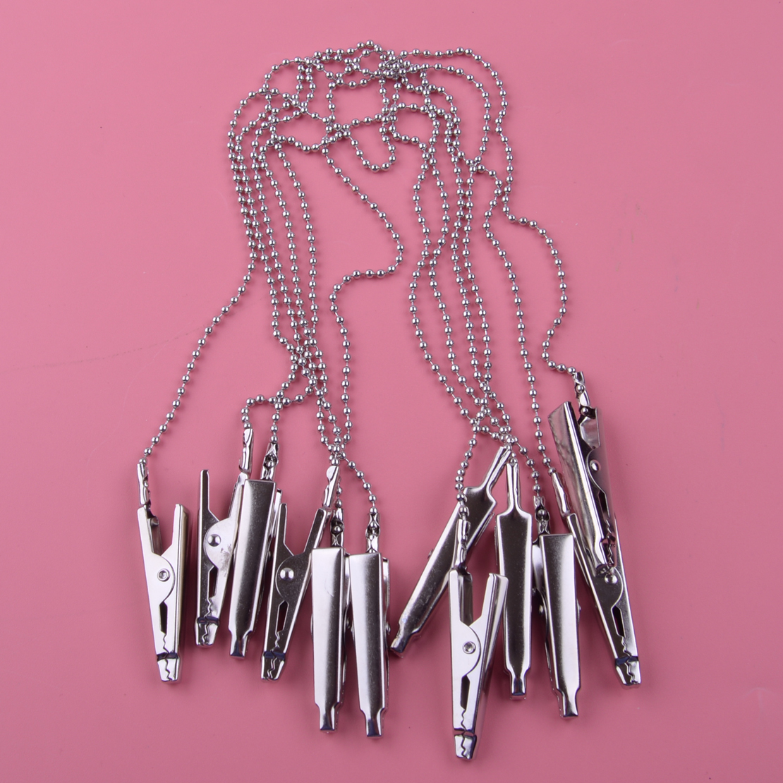 6Pcs Dental Bib Clips Napkin Holder Flexible Ball Chain 42cm Dentist New eBay