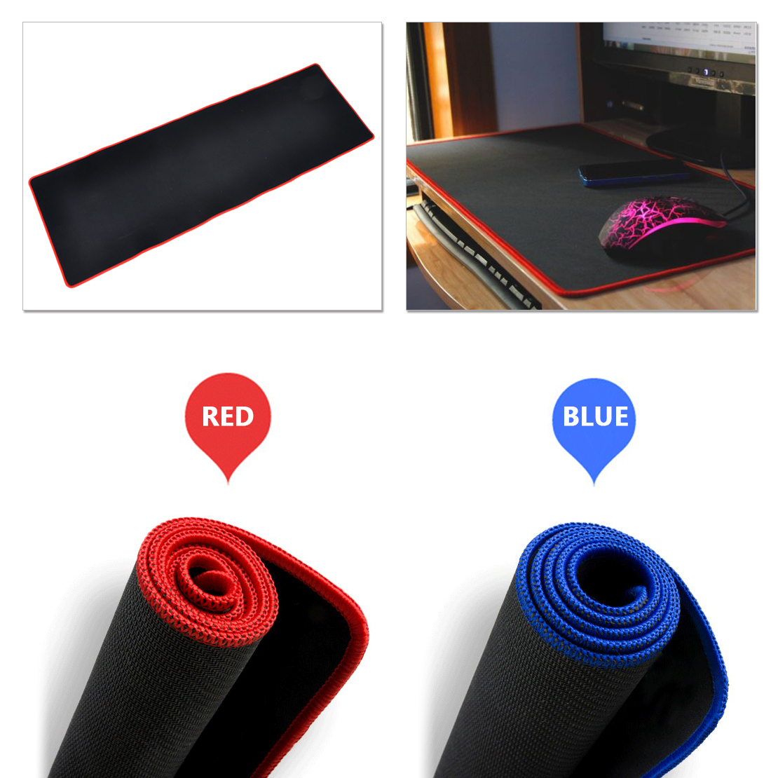 Huge Extra Large Size Gaming Mouse Pad Desk Pad (Edge Locked