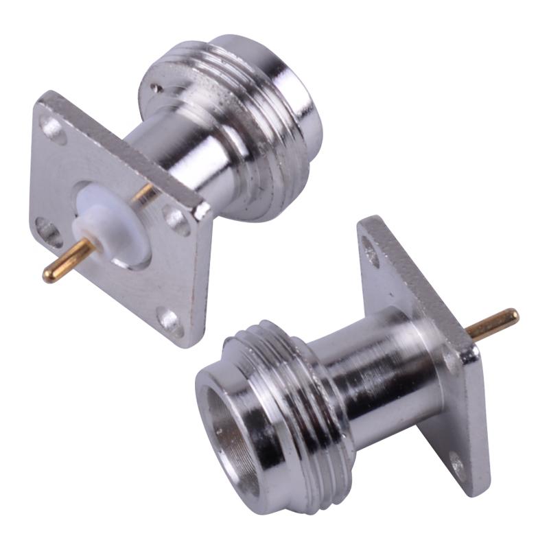 N Type Female Post Solder RF Connector Jack Chassis Panel Mount 10pcs 4 Hole eBay