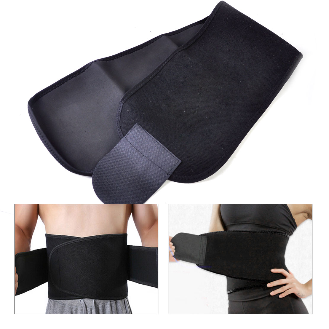 Waist Tummy Trimmer Belt Sweat Band Weight Loss Fat Burn Body Shaper