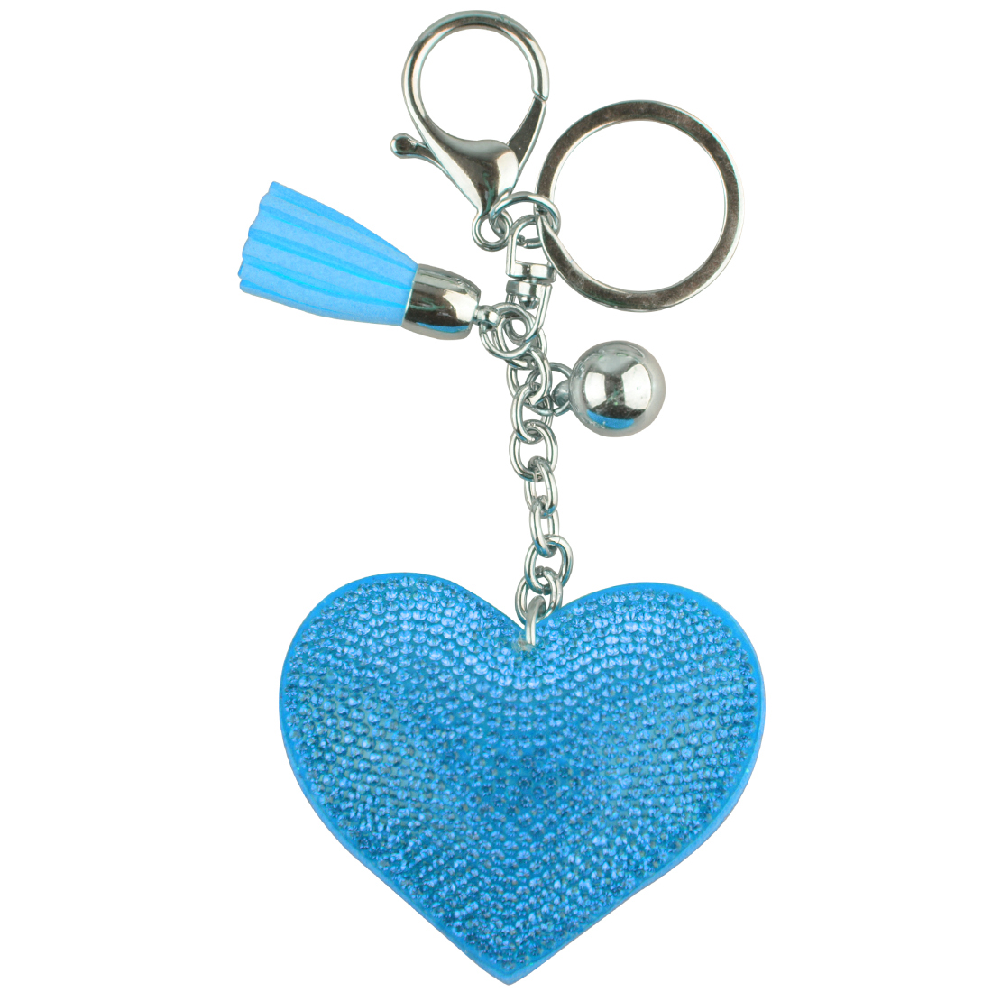 Heart Crystal Rhinestone Handbag Charm Pendant Keychain Bag Keyring Key