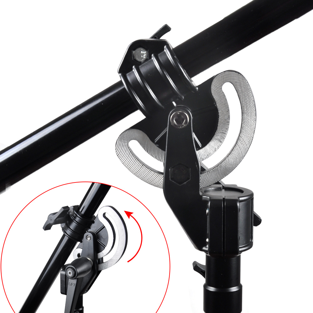 Metal Heavy Duty Photography Studio Boom Arm with Grip Head Clamp And