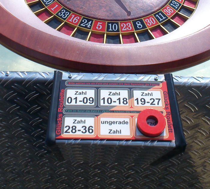 Glücks Roulette mieten Mobil für 13 Spieler, Roulette buchen, besseren