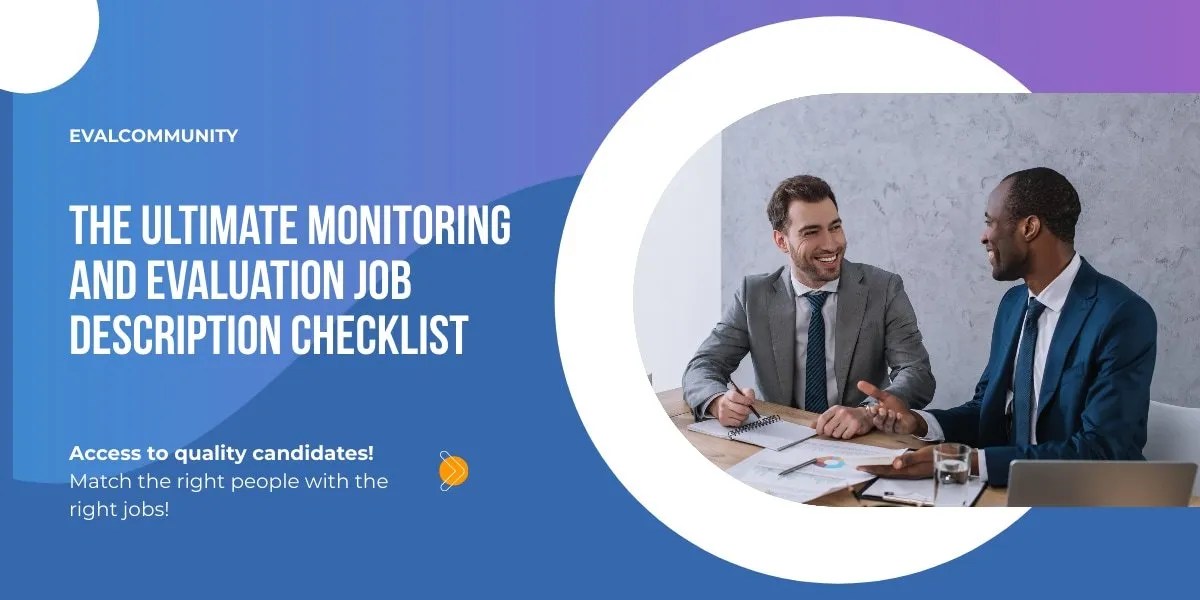 Monitoring and Evaluation Job Description Checklist