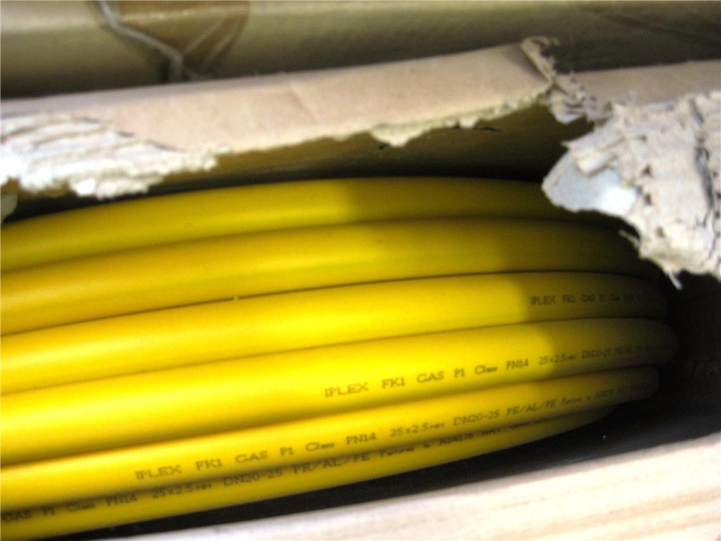 Iplex Gas P1 Class PN14 Pipe, DN25FX1 Yellow, 25mm x 2.5mm, 50