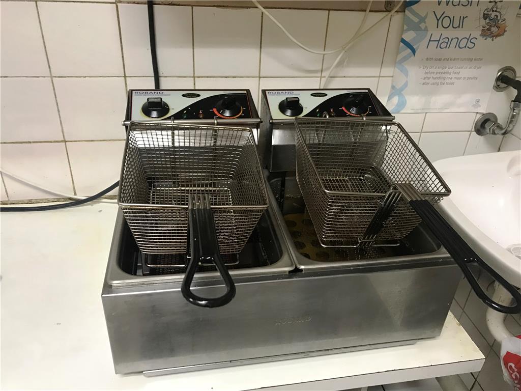 Twin Deep Fryer, Roband, With Fry Baskets [95588+39]
