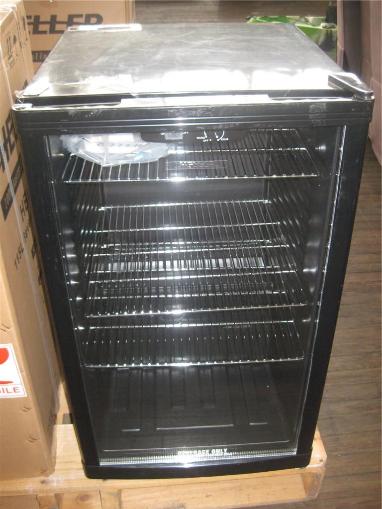 Fridge, Beverage & Wine Only, HBC115B, 115 Litre Black Heller, 525mm x