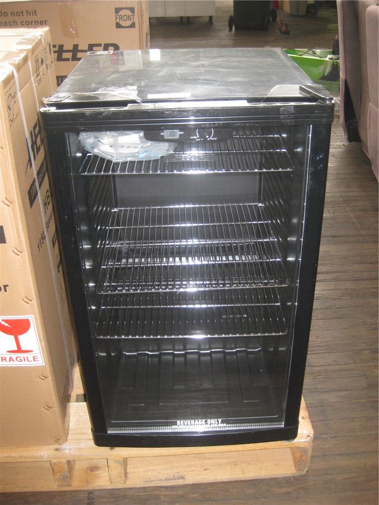 Fridge, Beverage & Wine Only, HBC115B, 115 Litre Black Heller, 525mm x