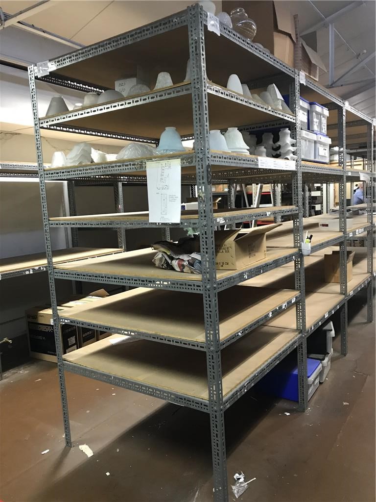 Shelving, Single Bay, Brownbuilt Uni Angle, Steel Frame, Particle Board Shelves,7 Tier, 1210mm(l
