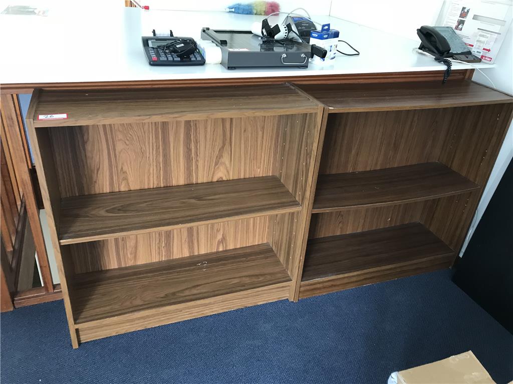 Qty Of 2 Timber Veneer Bookcases 900mm X 280mm X 900mm
