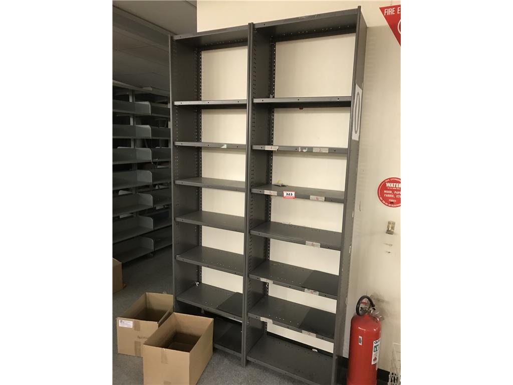 Metal Shelving, Wall Mount, 1260mm x 330mm x 2200mm, Buyer to Dismantle