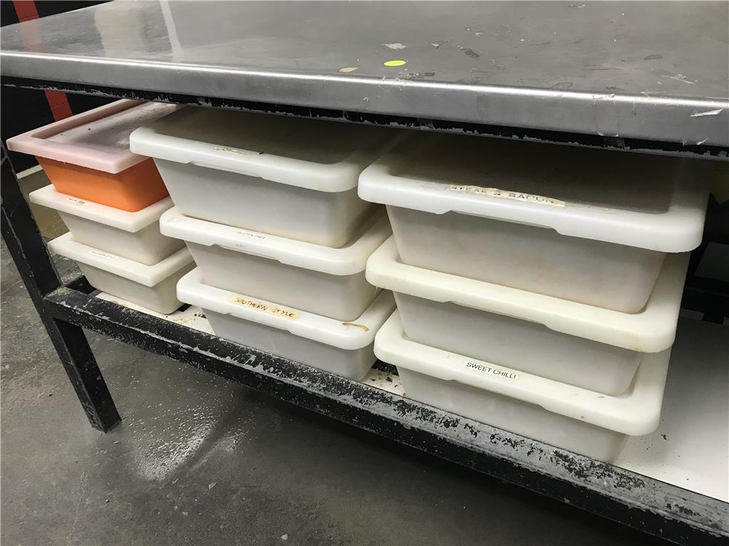 Flour Storage Tubs, Qty Of 9