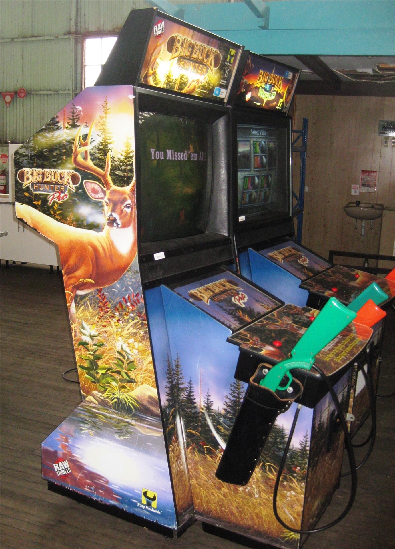Big Buck Hunter Pro Arcade Game, Twin Gun with Coin Mechanism, From