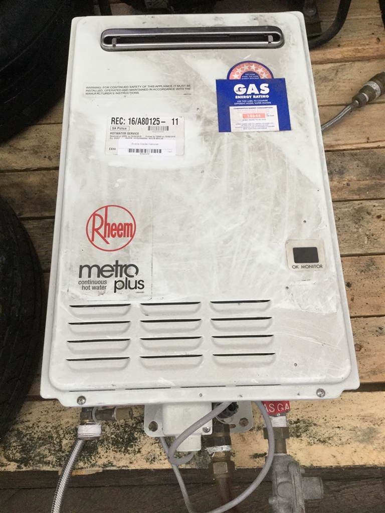 Rheem Metro Plus Gas Hot Water System, Not Tested (See Pic 2 For Specs)