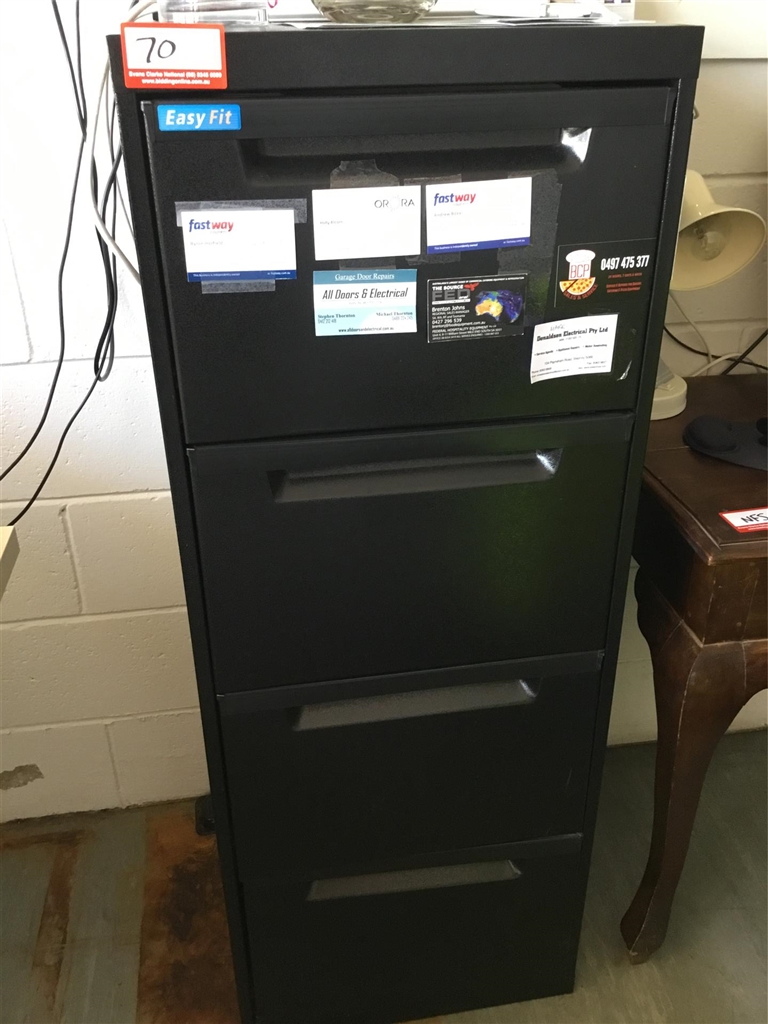 Easy Fit Slimline 4 Drawer Filing Steel, 470x460x1240mm