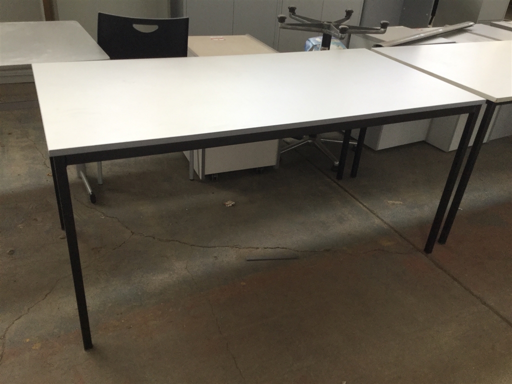Grey Melamine Table. 1500mm x 750mm x 720mm.