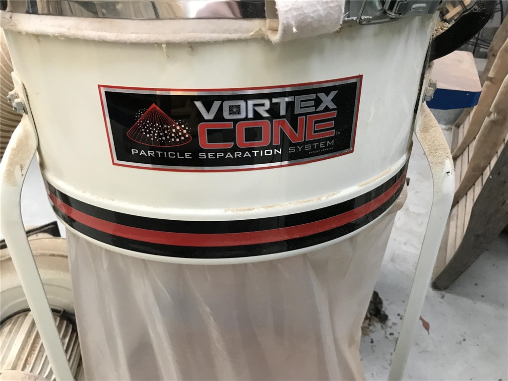 Dust Collector Jet Vortex Cone Single Bag, Model Dc1200Vx, 240v