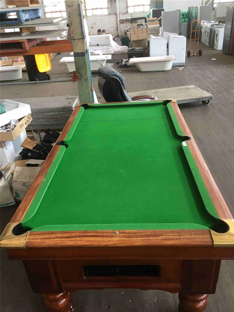 ‘Pool Table, 7 x 3 ½ Foot, Coin Operated ‘Pub Type’ Slate Top Pool