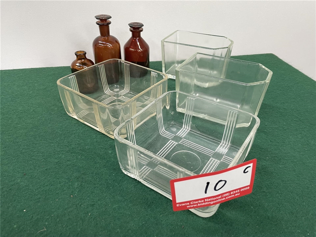 Old Glass Laboratory Containers ( Collect From Marleston )