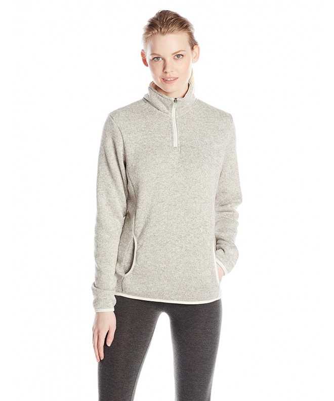 Women's HeatheredFleece Pullover Oatmeal Heather C911B6PP6NL