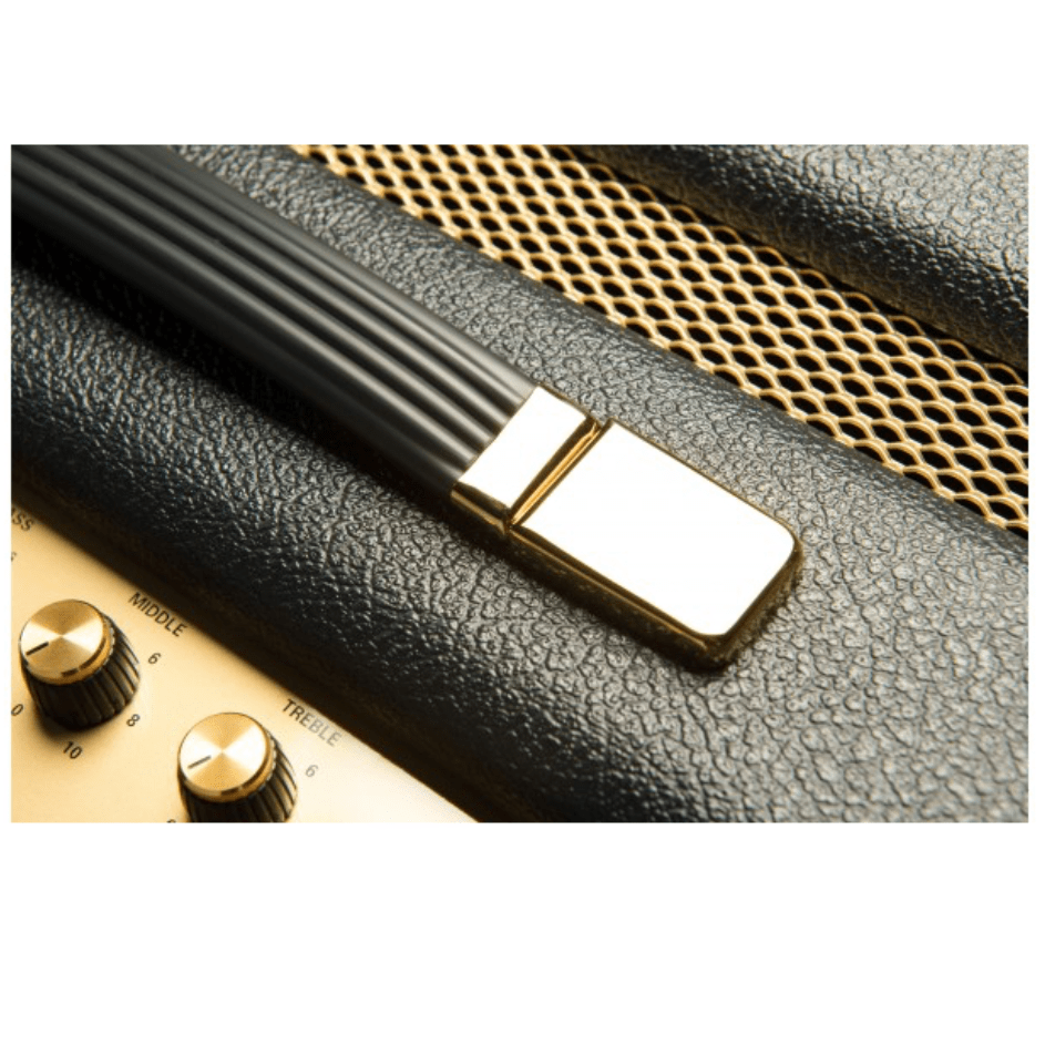 Marshall Black Vintage Amp Handle with gold caps