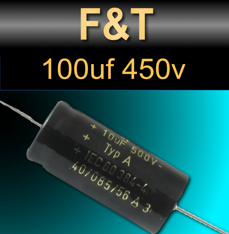 F&T 100uf 450v Electrolytic Capacitors