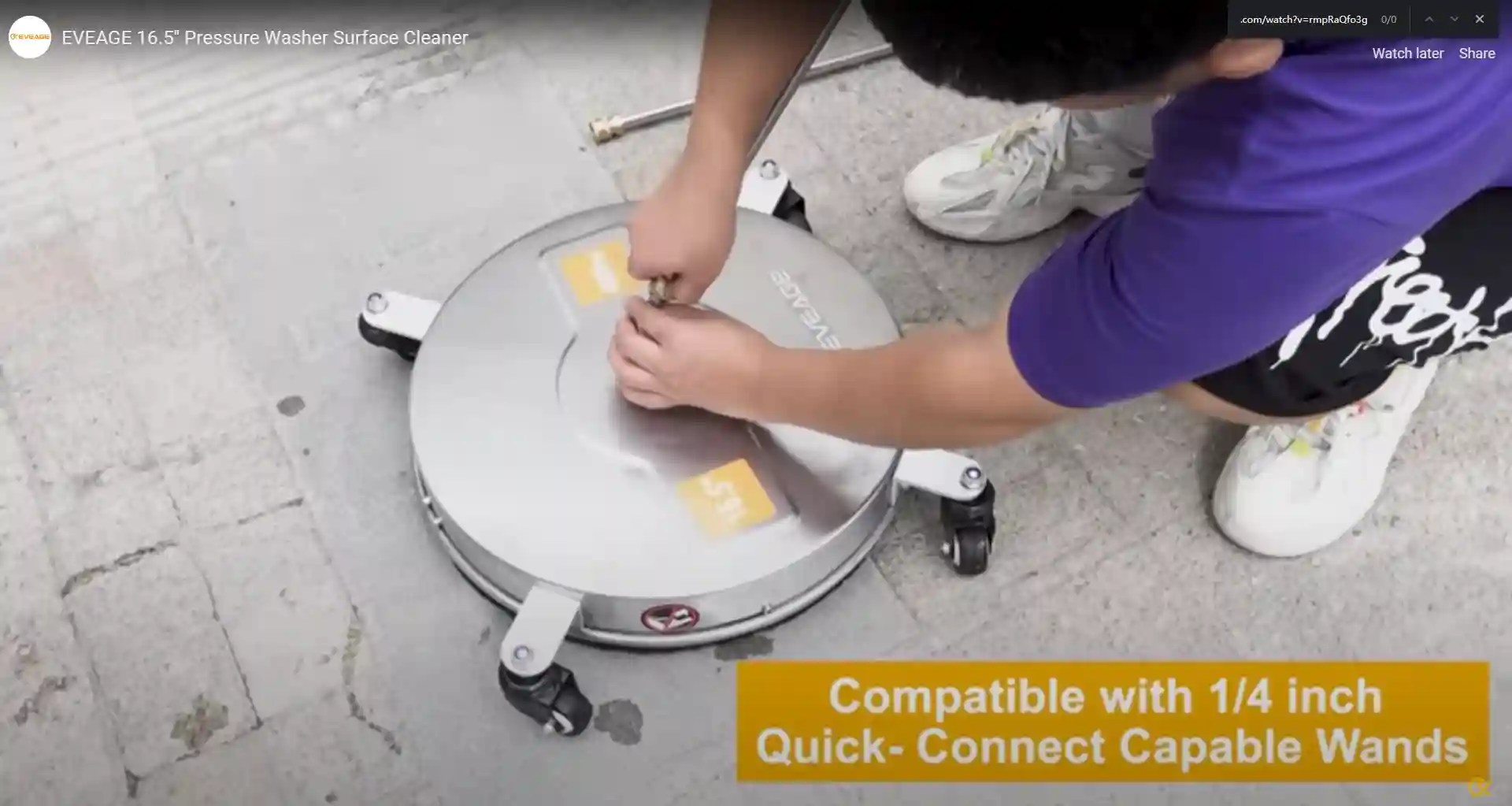 How to Connect Surface Cleaner to Pressure Washer EVEAGE