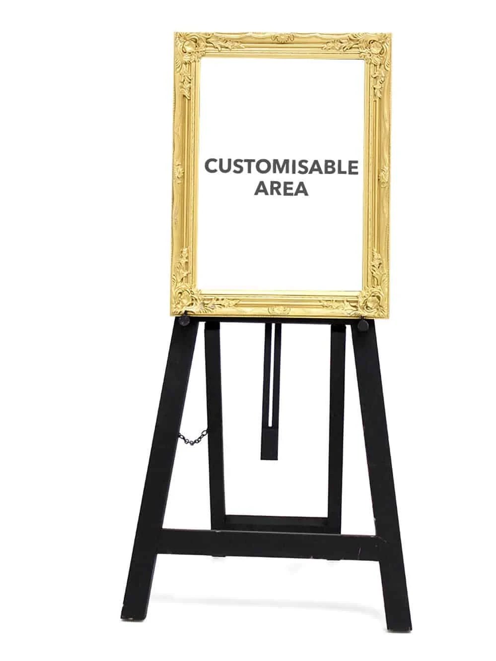 Customised Small Gold VIP Entrance Sign frame Event Prop Hire