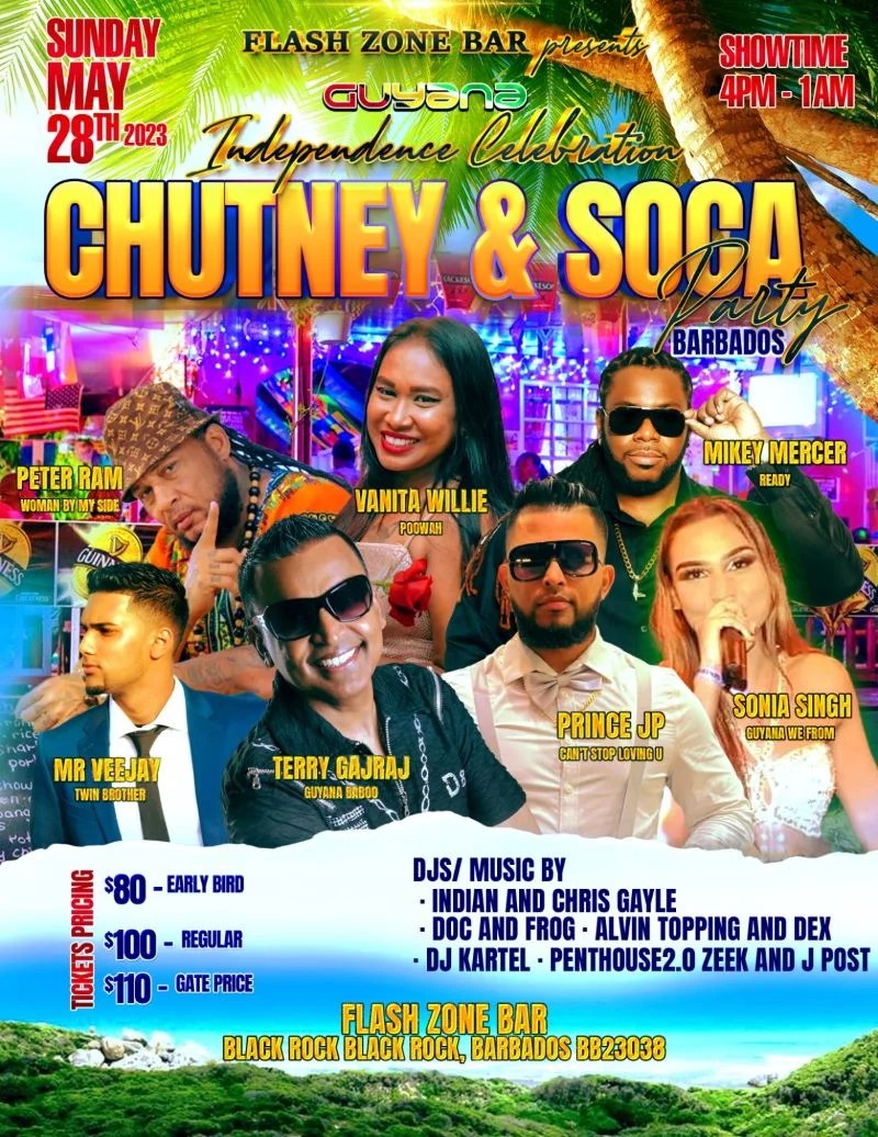 Chutney & Soca Party Barbados Events Calendar 2023 Events Barbados