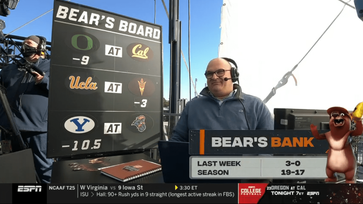 Bear's Bank Picks Chris Fallica Week 14 2020 College Football Picks on