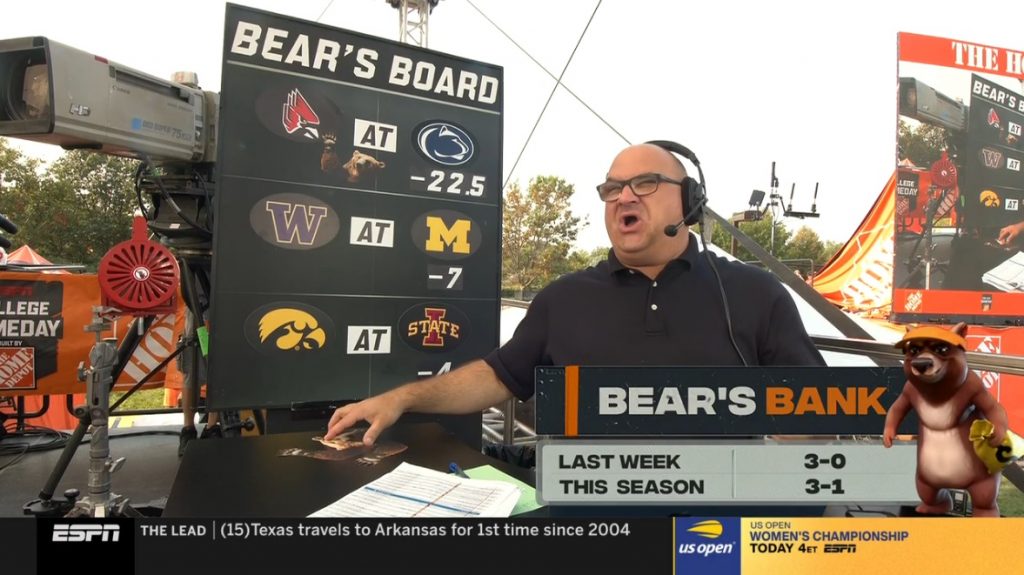 Bear's Bank Picks Chris Fallica Week 2 2021 College Football Picks on