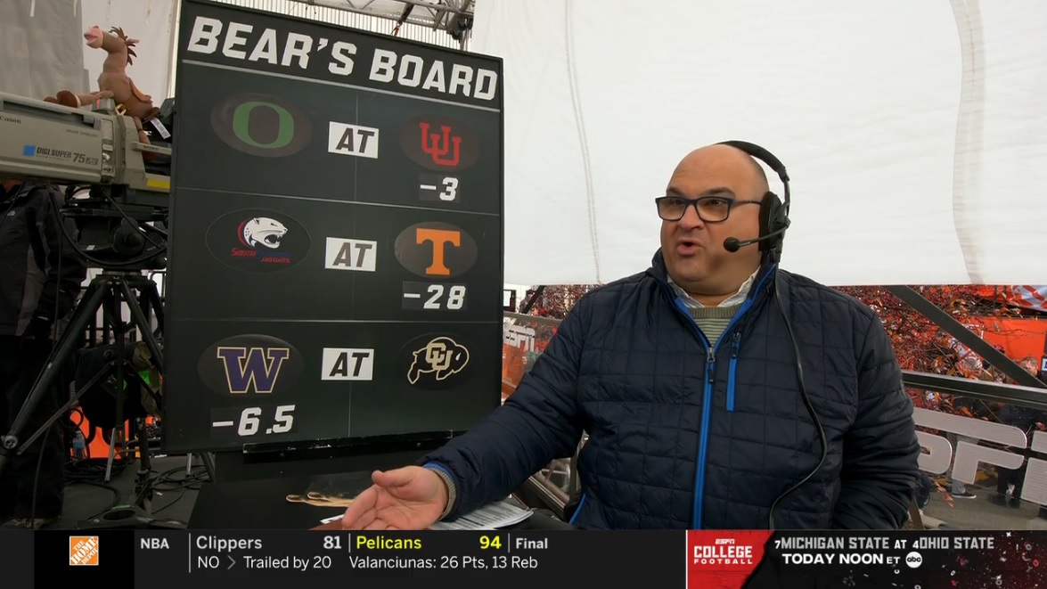 Bear's Bank Picks Chris Fallica Week 12 2021 College Football Picks on