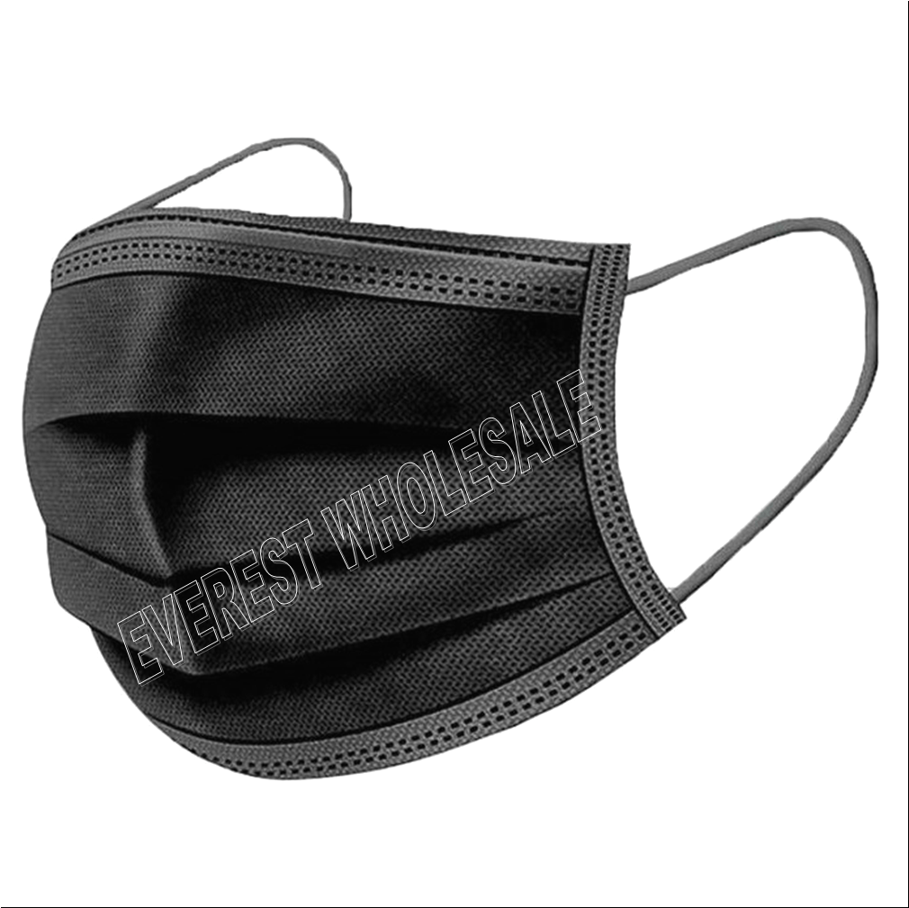 Non Surgical Disposable Face Mask 2 Ply 50 Single ct * Black Color