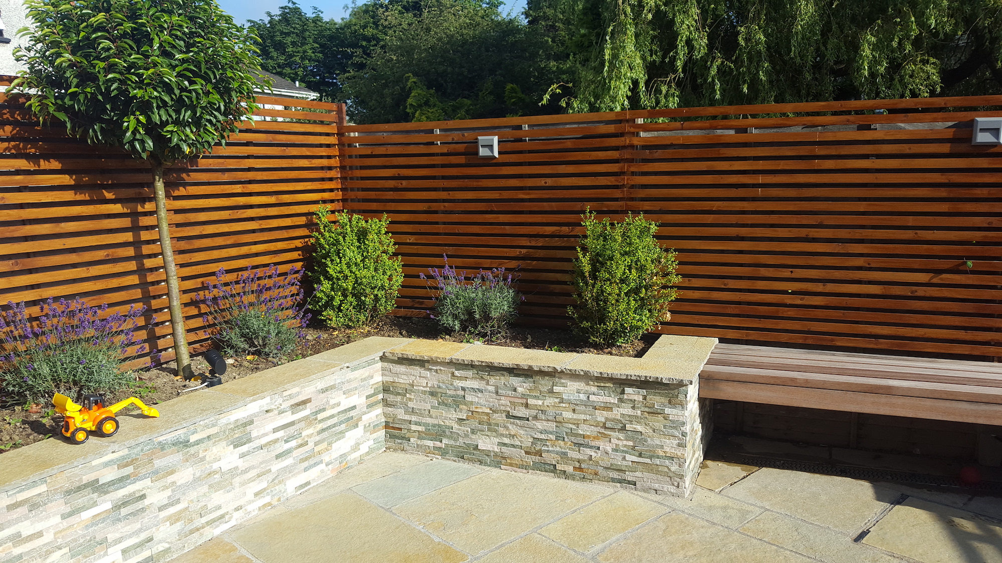 Stone Cladding Landscape Design & Construction Evergreenlandscapes.ie