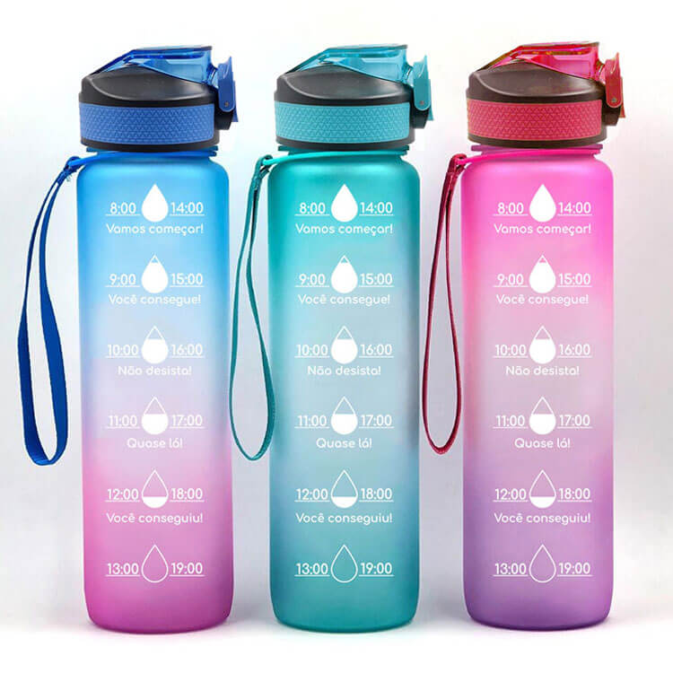 32oz Super Portable Plastic Sports Water Bottles Everich
