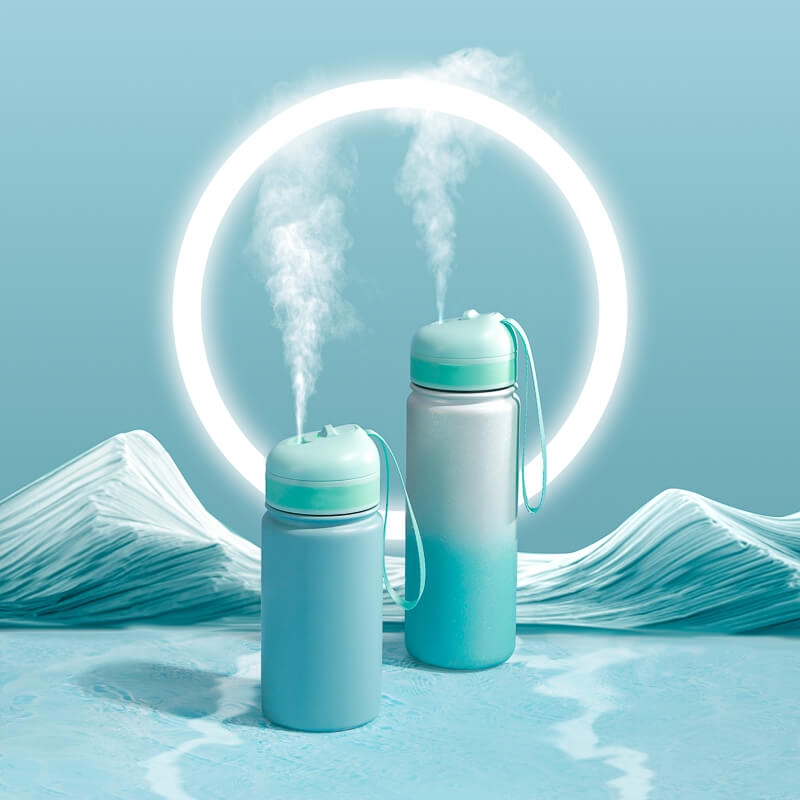 Magic 18oz Best Insulated Water Bottle Mist Spray EverichHydro