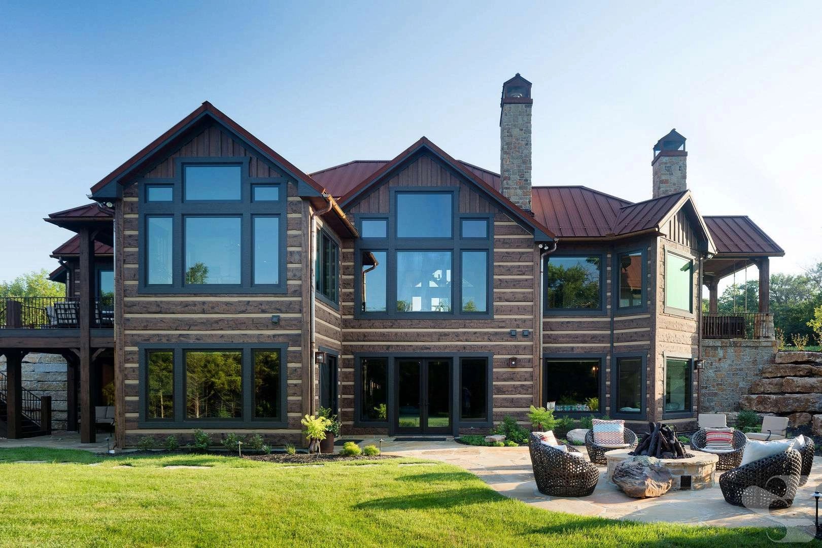 Concrete Timber Home in Ottawa, Kansas EverLog Systems