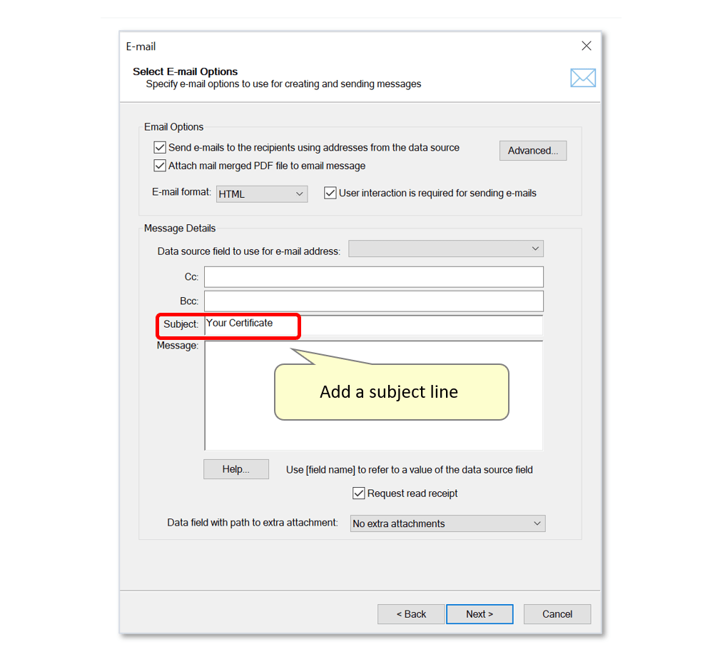 Formatting HTML Messages in AutoMailMerge