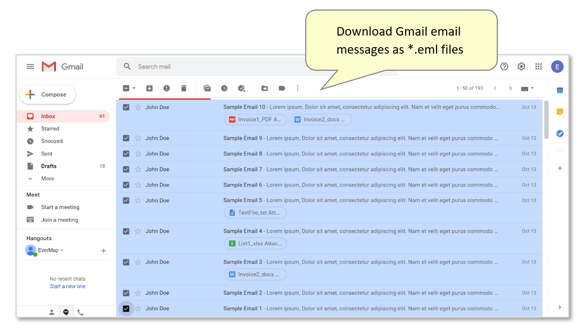 Converting EML Files into a PDF Portfolio